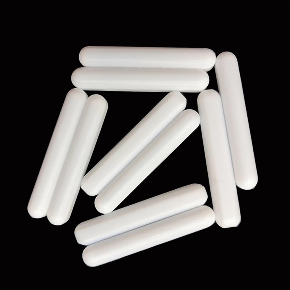 Rührstab, 10er-Pack C8x50mm PTFE-Magnetrührstäbe ohne Drehring, weiße Spinbars-Laborausrüstung