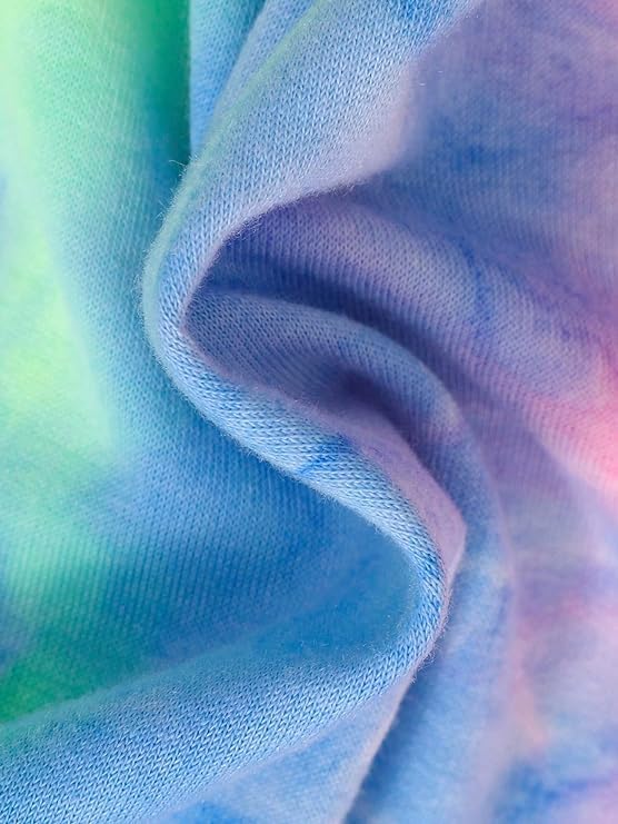 Image of Verdusa Boy's 2 Piece Outfits Tie Dye Crew Neck Tee Shirts and Track Shorts