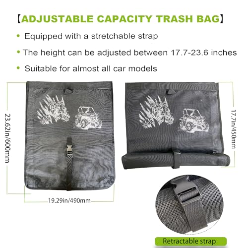 Image of Universal ATV UTV Trash Sack Storage Bag Trash Sack Mesh Large Trash Bag Boat Trash Bag Portable Boat Trash Can Sandbar RV or Camping (Car+Tiger)