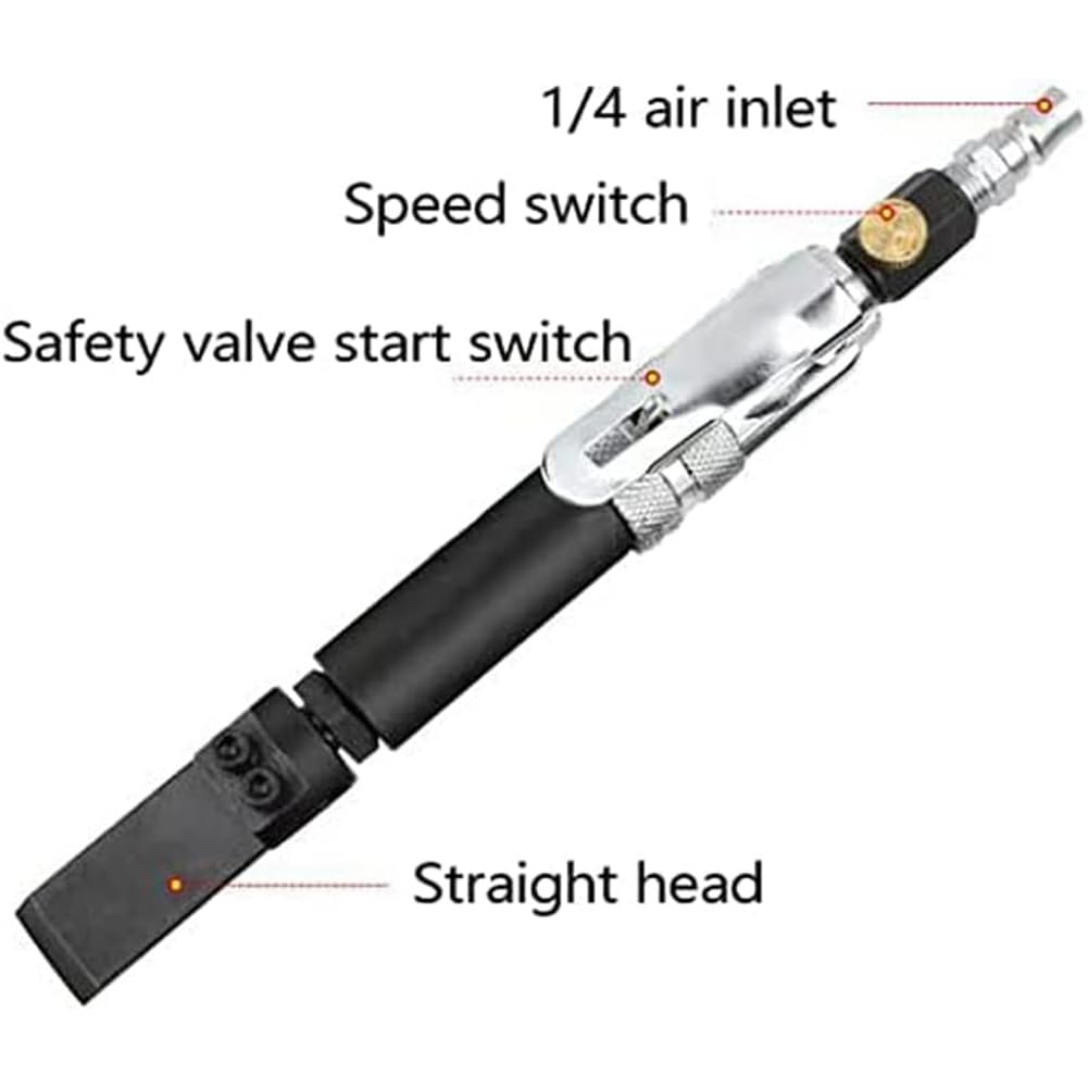 Gertrude Cincel para Pala con Cuchilla De Aire Comprimido, 3500 RPM Juego De Rascadores Neumáticos Soldadura Industrial Desbarbado Y Eliminación De Óxido Herramienta De Eliminación