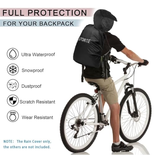 Image of Storite Backpack Rain Cover Waterproof, Hood Version 5Pack | 30L-35L Capacity, For Travel Bags