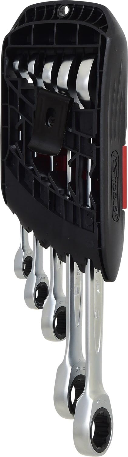 Juego De Llaves Combinadas De Carraca KS Tools DUO GEARplus - 5 Piezas, Con Función De Carraca En Llave Fija Y Dentado De 72 Dientes