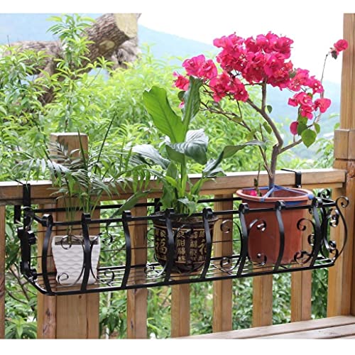Support de jardinière suspendu pour garde-corps anti-chute en fer - 3