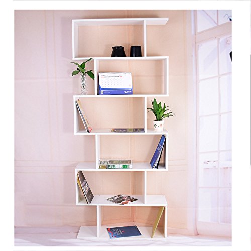 Amantine Étagère Style Échelle Bibliothèque Rangement Livre Fleur 6 Étagères pour Salle de...