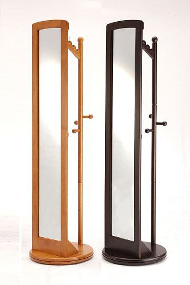 Amazon｜市場 回転ハンガー ミラー付 幅45x奥行45x高さ171cm ダーク