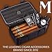 Mantello Cigars Travel Cigar Humidor Case - Cigar Case with 2 Ring, V-Cut & Punch Cutters - Waterproof & Airtight - Accessories Cigar Gifts for Men (5 Piece Set)