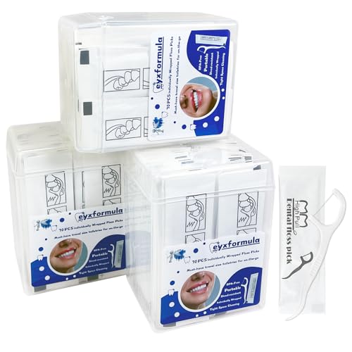 200 Count Individually Wrapped Dental Floss Picks - Travel Flossers for Teeth Cleaning and Oral Care - Ideal Travel Size Toiletries, Wedding Basket Supplies and Guest Bathroom Essentials