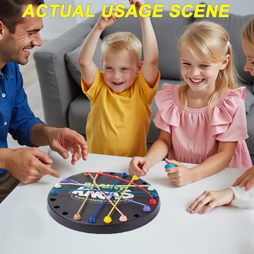 Brainy Knots Puzzle Game - Twisted Rope Brain Strategy Rope Challenge Toy, Interactive Strategic Knot Untying Toy, Board Games Puzzle Games Kids for Family Gathering, Gifts for Kids