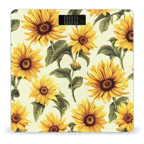 Báscula Digital de Vidrio Templado Summer Sunflower miniatura 1