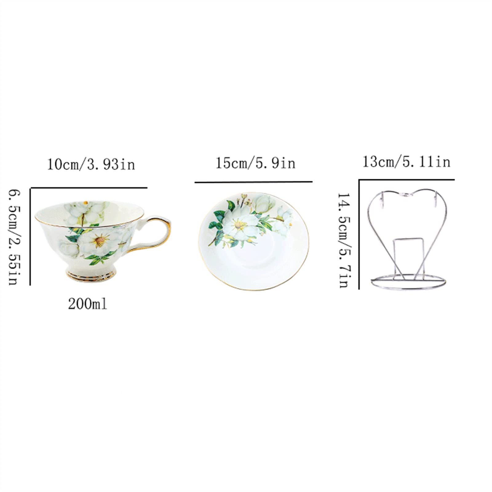Domowy wykwintny zestaw filiżanek do kawy porcelana kostna popołudniowa herbata domowa ceramiczna dekoracja