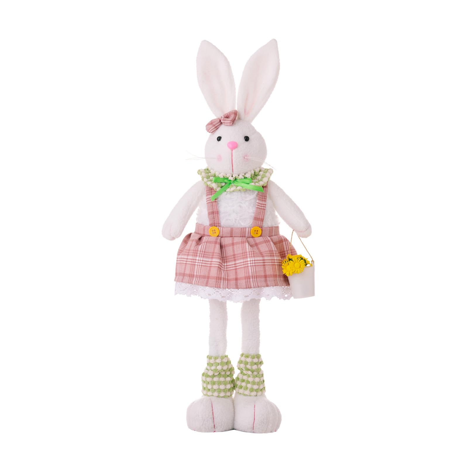 Hsioluted Unique Easter Doll Bunnies Decorations Statues Unique Figure Plushs Bunnies Toy Add Festival Atmosphere Easter Doll