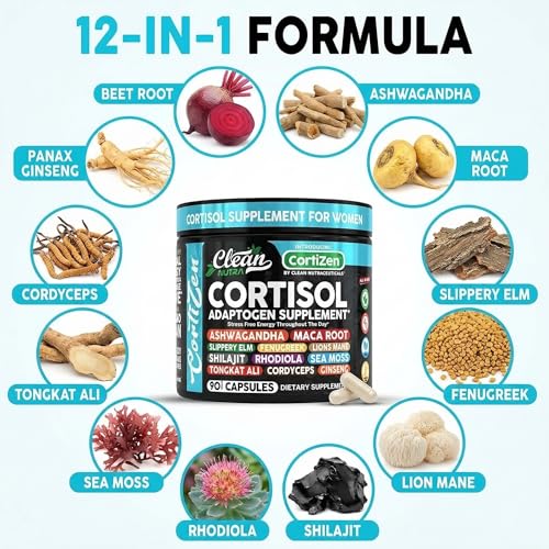 image for Clean Nutraceuticals Clean Nutra Cortisol Supplements For Women | Maca