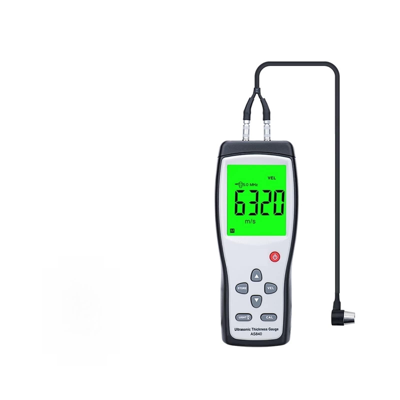 CUDTAPI Portable Digital High Precision Ultrasonic Thickness Gauge Tester Sound Velocity Meter Metal Width Measuring Instrument 1.2 To 225MM For Steel Aluminium Plate(AS840)