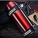 SJWJ Grande capacité 304 Tasse Thermos réservoir Interne en Acier Inoxydable Thermos Bouteille d'eau approprié pour Les Sports de Plein air, l'alpinisme, la pêche, Pique-niques,Rouge,1600ML