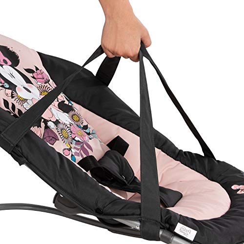 hauck Babywippe Rocky für Babys ab Geburt bis 9 kg, Einhändig Verstellbare Rückenlehne, Schaukelfunktion und Wippfunktion, Leicht Tragbar mit Tragegriff, 3-Punkt-Gurt (Disney Minnie Sweetheart)