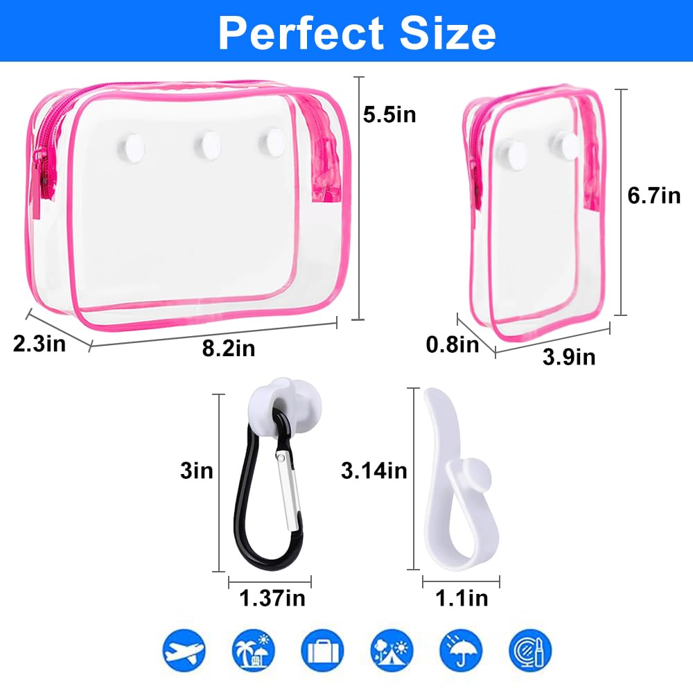 Transparente Bogg Strandtasche mit 2 Einsteckhaken, Zubehör für Bogg Bags, Reisen, Make-up, saubere Toilettenartikel, Pinsel-Organizer, Kosmetik-Trennwand, Aufbewahrung, Innentasche, 3