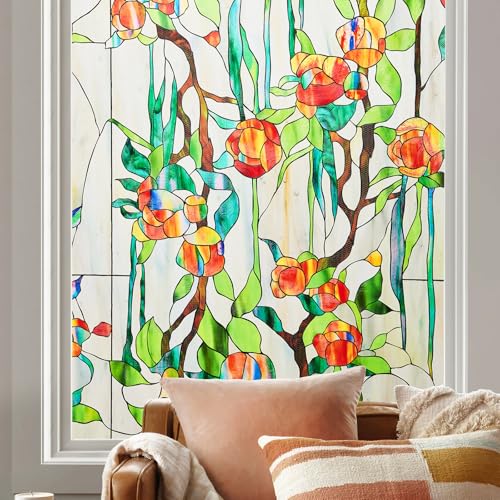 Vinilo decorativo para ventana privacidad efecto 3D rosa miniatura 1