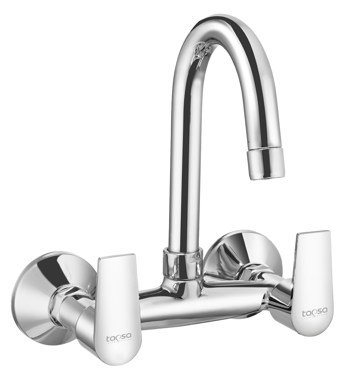 Tapsa Aria Series Brass Sink Mixer/Kitchen Sink Mixer Tap/Kitchen Mixer with 360° Swivel Spout for Hot & Cold Water (Pack of 1), Chrome Finish Mixer Faucet-image-30