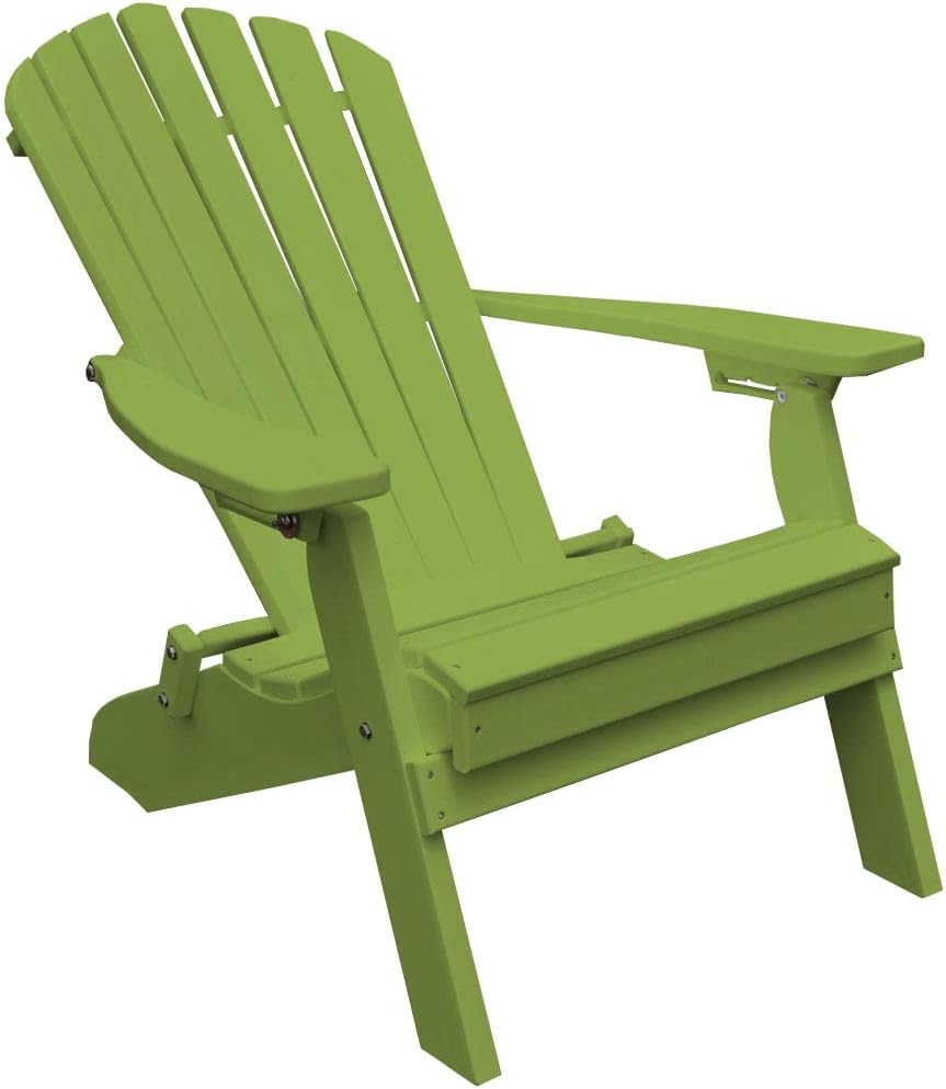 Furniture Barn USA Poly Folding and Reclining Adirondack Chair, Aruba Blue
