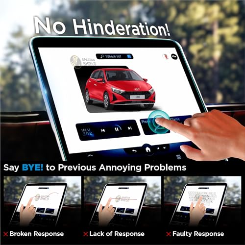 Image of Spartan Shield {2 PACK} SCREEN GUARD For NEW HYUNDAI i20 2024+ || INFOTAINMENT + INSTRUMENT Cluster Protector || Anti Scratch | HD Clarity | Water Resistant || Hyundai Digital Touch Screen Accessory 2026 [Not Tempered Glass] (8-inch Combo)