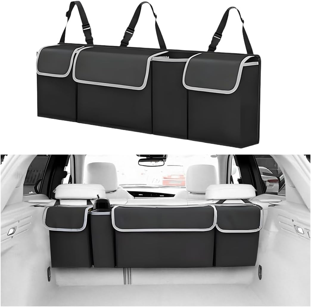 Woniyal Normal Car Trunk Organizer For Cupra Leon Sportstourer Kl I 2020-2025, Backseat Hanging Storage Bag With Pockets Durable Heavy Duty Cargo Space Saver Tidy Accessory