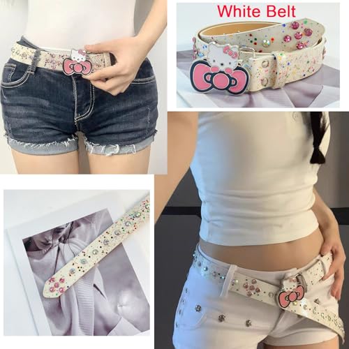 1 PCS Kitty Cat Belt Rhinestone Belt Women Belt Y2K Belt Hip Hop Belt Korean Belt Bling Belt Jeans Skirt Belt4