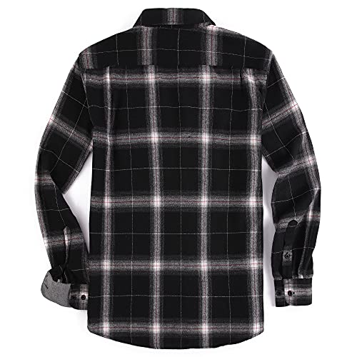 Alex Vando Mens Button Down Shirts Regular Fit Long Sleeve Casual Plaid Flannel Shirt