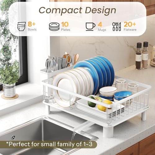 image for SNTD Dish Drying Rack - Small Dish Rack for Kitchen Counter, Stainless