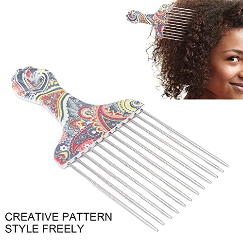 Peine para cabello rizado afro de acero inoxidable profesional miniatura 2