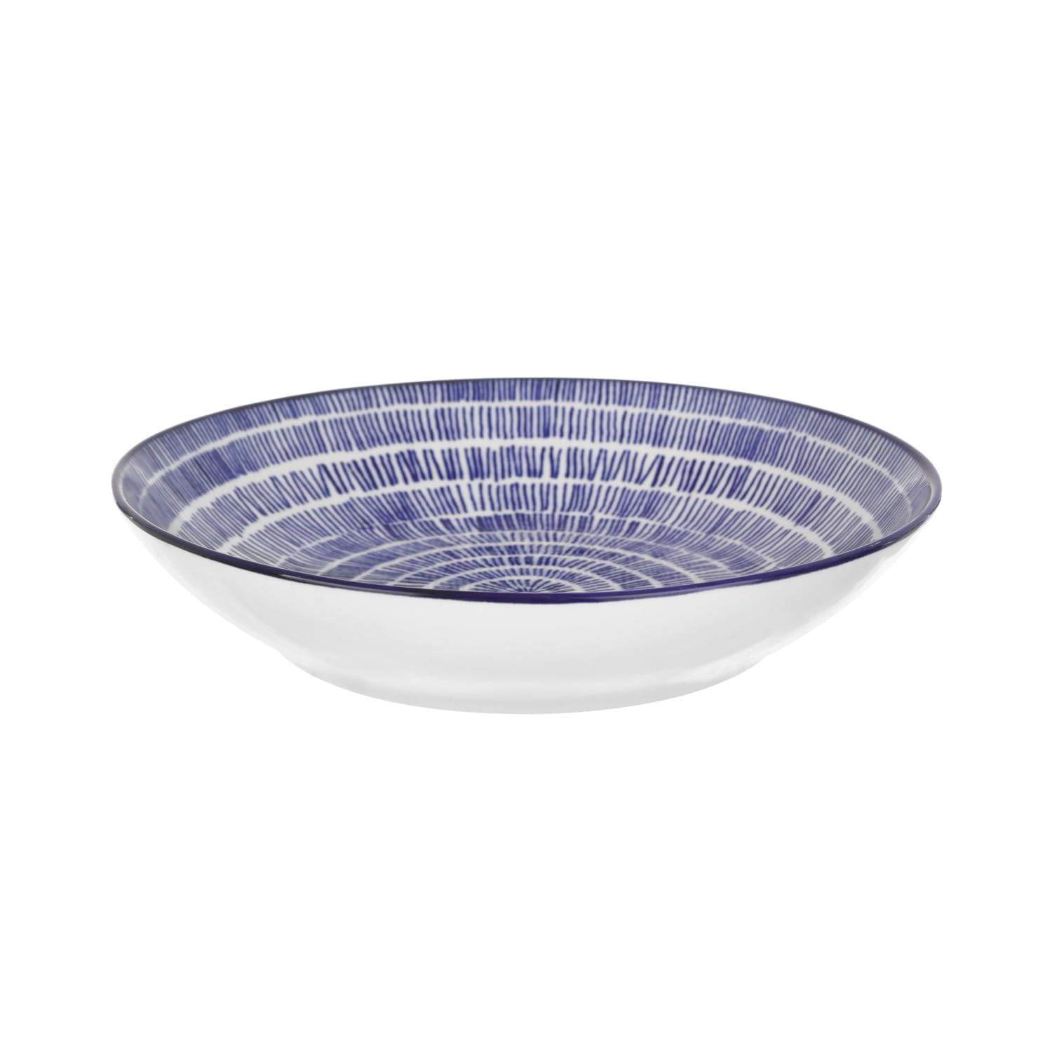 Genérico Juego de 4 platos hondos Hanami, 20 cm, azul, decoración B