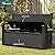 YITAHOME 80 Gallon Storage Bench Deck Box, Lockable Patio Bench with Hidden Storage, Waterproof Outdoor Pool Deck Storage for Patio Cushions, Garden Tools and Pool Supplies, Black