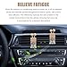 Bawkars 2 PCS Car Diffuser Air Freshener Bottles, Refillable Empty Glass Essential Oil Diffuser Vent Clip & Wooden Caps Sticks, Universal Aromatherapy Diffusers for Most Vehicles (Square)
