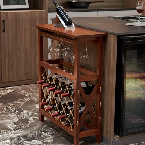 Soporte para 32 botellas de vino GOWE de madera