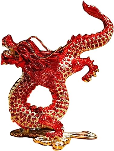 龍の置物 龍神様 縁起物 ゴールド クリスタル スピリチュアル 風水 昇運金龍 開運力 開運厄除 祈願成就 金運アップ 開運 金運 財運 成功 パワー 祈る 厄除け 魔除け 虹色 お守り 幸運 ドラゴン縁起物 装飾置物 贈り物 (赤)