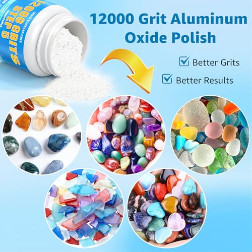 Image of 12000 Grit Aluminum Oxide Rock Tumbler Polish, Step 5 Enhanced Final Polish