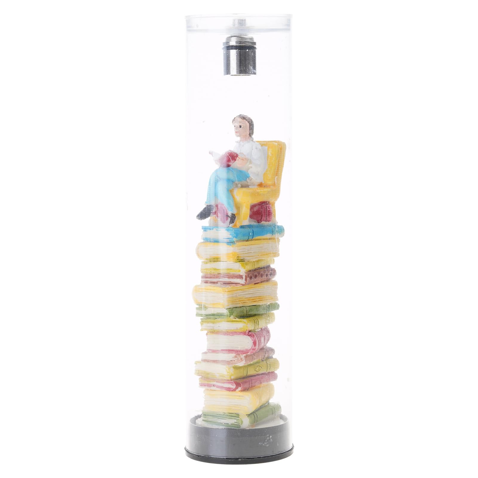 Tsophreniq B Creative Resins Miniature Reader Ook Decorative Lamp In Tube Attery Operated Accent Lighting For Shelves Desks Edsides Table Light