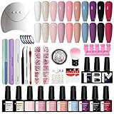 Este Kit de Uñas Contiene: 10 colores de gel, 36W U V/LED lámpara de uñas, top coat y base coat y matte coat (8ml cada botella), decoraciones de uñas y herramientas para Uñas completo Set. Usted puede hacer cualquier estilo de uñas con este kit de uñas.