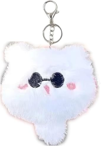 JinYu Anime Keychain, Cosplay Keychain Cute Cat Keyring Plush Pillow Cosplay Accessory Prop