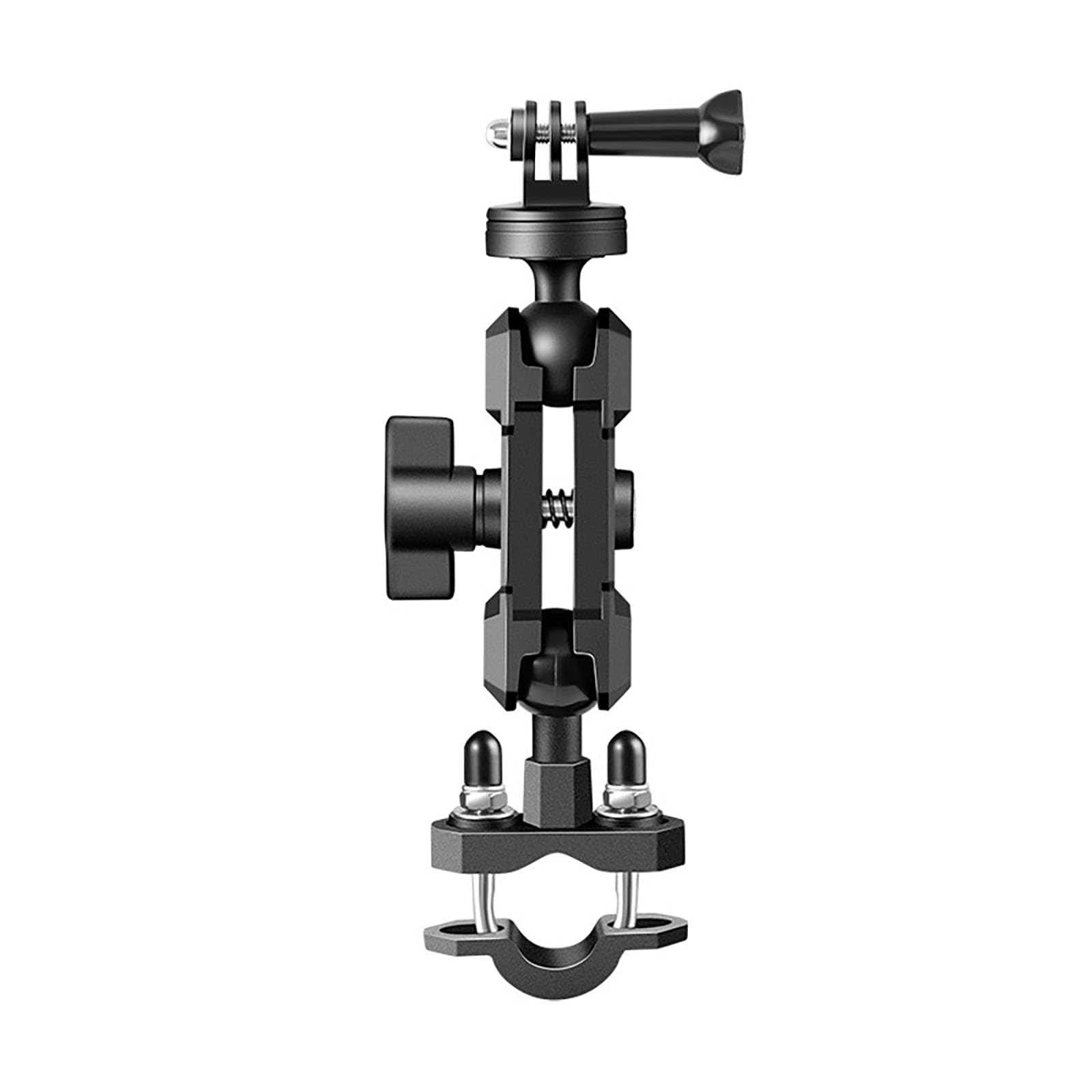 Soporte de manillar de motocicleta con rotación de 360 grados para cámara de acción, aleación de aluminio con rótula, abrazadera universal para cámara de bicicleta