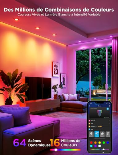Ampoule LED GU10 multicolore connectée Matter avec synchronisation musicale - 2