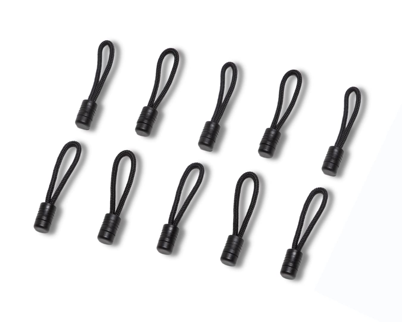 Stayput Black Pull Cords - 10 Pack, Used with Shock Cords & Zippers for Canvas Sold Separately
