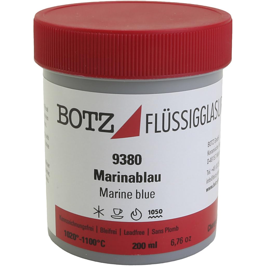 Botz 9380 Marinablau email liquide 200 ML pour sublimer vos tasses et bols