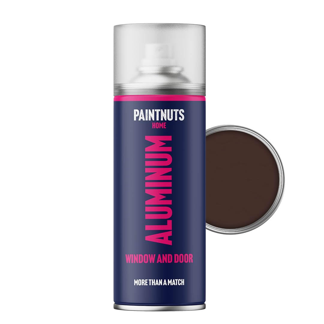 Paintnuts Chocolate Brown Aluminium Window & Door Paint - Ral-8017 - Satin 400Ml Spray Can