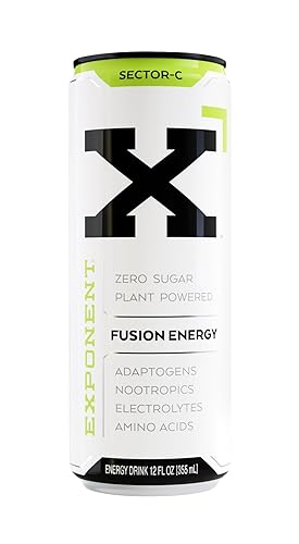 Miniatura 3 de Exponent Bebida energética Sector-C Fusion | Paquete de 12, latas de 12.0 fl oz | Mezcla de cítricos ligera y crujiente | Cero azúcar y sucralosa |