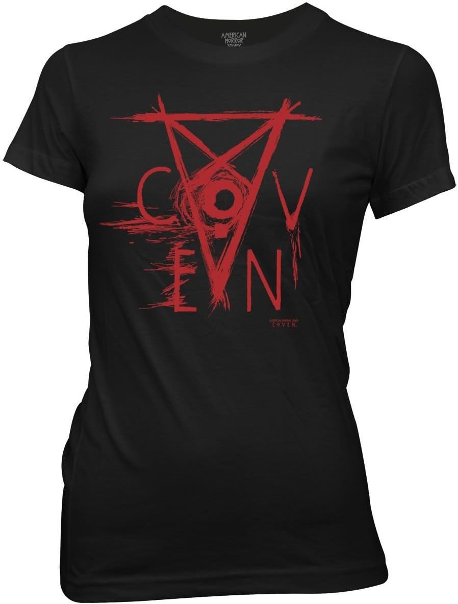 Coven Logo Juniors Black T-Shirt (Juniors Large)