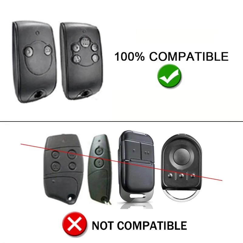 Handheld Transmitter Compatible with 1841026 Keytis 2-Channel RTS Remote Control, 433MHz Compatible Handheld Transmitter Smofy - Image 3