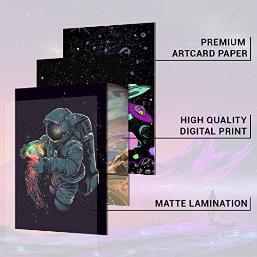 Image of CodersParadise Space Aesthetic Wall Collage Kit - Pack of 54 Galaxy-Themed 4x6 Inch Posters for Bedroom, Dorm & Study Room Decor | Premium Space Wall Art Prints with Glue Dots Included