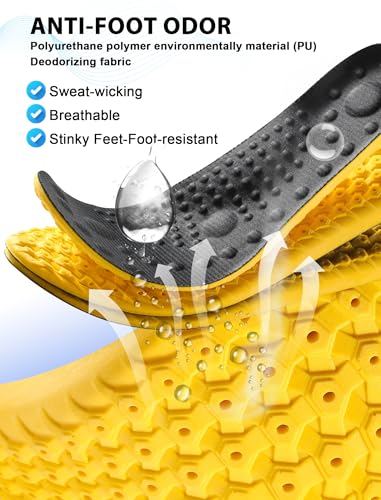 Image of 4D Cloud Soles Insoles for Men and Women,Soft Shock Absorption Massage Sports Shoe Inserts, Arch Support Memory Foam Insole (Black, XS Men 6~7 /Women 7.5)