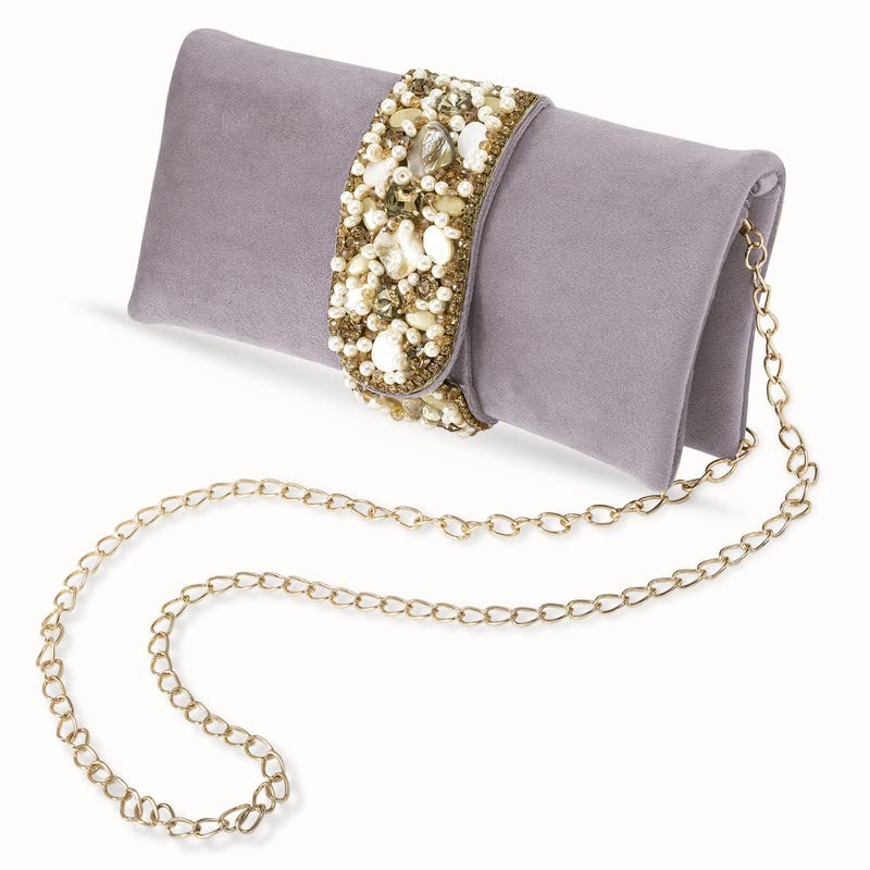 Image of Aheli Clutch Purses Gift for Women Handmade Evening Sling Handbag Stylish Bridal Fashion Bag