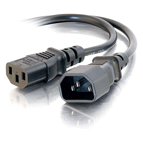 C2G Computer Power Cord Extension - Power extension cable - IEC 60320 C13 to IEC 60320 C14 - AC 250 V - 2 ft - molded - black